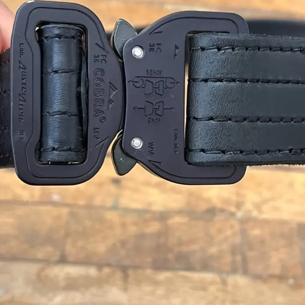 Klik Belts Leather Tactical Belt 46 With Quick Release Buckle Heavy Duty Unisex